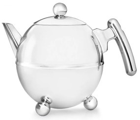 Ezüstszínű rozsdamentes acél teáskanna 1,5 l Bella Ronde – Bredemeijer