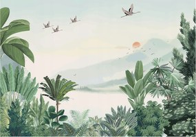 Fotótapéta Fali tapéta Hálószoba Nappali Trópusi oázis 312x219 Ragasztó