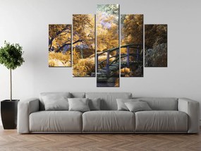 Gario Vászonkép Japán aranykert - 5 részes Méret: 150 x 70 cm