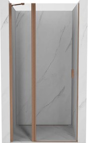 Mexen Mist nyíló zuhanyajtó 100 cm, átlátszó, csiszolt réz - 8A4-100-000-65-00