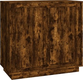 vidaXL füstös tölgy színű szerelt fa tálalószekrény 80 x 34 x 75 cm