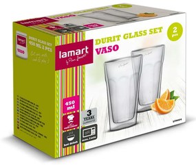 Lamart LT9024 pohárkészlet Durit Vaso, 450 ml, 2db