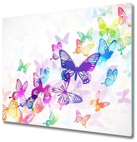 Üveg vágódeszka színes pillangók 60x52 cm