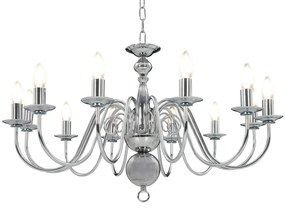 ezüstszínű csillár 12 db E14 izzófoglalattal