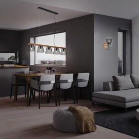 Briloner 4077-055 - Kábeles függőlámpa WOOD & STYLE 5xE14/25W/230V