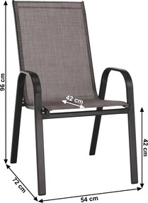 Rakásolható szék, barna melír/barna, ALDERA