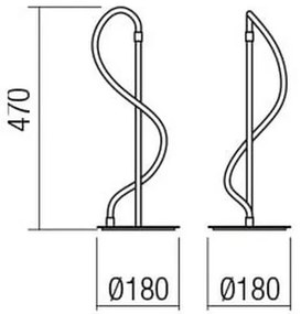 Redo 01-2529 - LED Dimmelhető asztali lámpa CORRAL LED/12W/230V arany