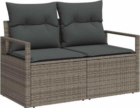 vidaXL Kanapé Szett 6 pcs Szürke polirattan