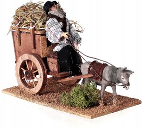 Elektromos Mozgatható Betlehem Figura 'öreg Szamárral' 12cm-es figurákhoz