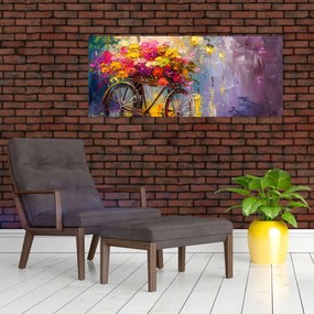 Kép - Kerék virágokkal (120x50 cm)