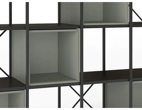 Zöld-fekete könyvespolc 140x179 cm Anya – Marckeric