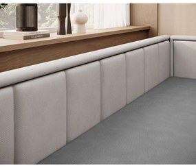 Szürke zsenília kinyitható-tárolóhelyes kanapé 214 cm Fulgeo – ELTAP