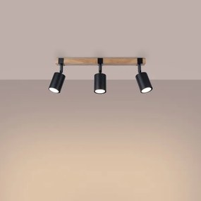 Sollux SL.1345 - Spotlámpa FAGER 3xGU10/10W/230V fekete