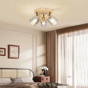 Brilagi - HYGGE spotlámpa 3xE14/15W/230V kaucsukfa/füstszínű