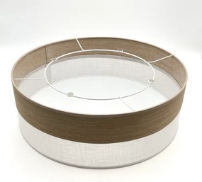 Mennyezeti lámpa SIRJA WOOD 2xE27/15W/230V átm. 45 cm fehér/tölgy