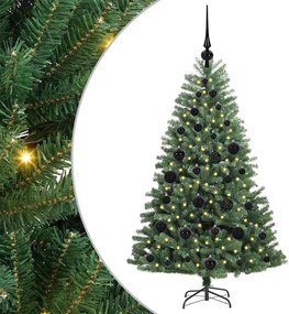 vidaXL Műanyag Hajtogatós Karácsonyfa Zöld 120 cm PVC és fém