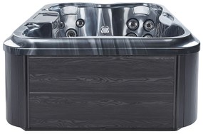 Szürke pezsgőfürdő LED világítással 215 x 180 cm ARCELIA Beliani