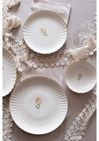 27 darabos porcelán étkészlet, fehér/arany