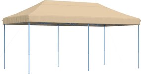 vidaXL bézs összecsukható felugró rendezvénysátor 580x292x315 cm