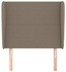 tópszínű szövet fejtámla szárnyakkal 93 x 23 x 118/128 cm