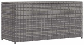 vidaXL szürke polyrattan kerti tárolóláda 120 x 50 x 60 cm