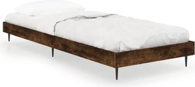 vidaXL füstös tölgy színű szerelt fa ágykeret matrac nélkül 75x190 cm