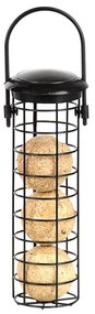 Felakasztható fém rácsos madáretető, faggyúgolyónak, 22 cm
