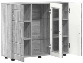 Széf polcokkal ajtóval Szürke sonoma 55.5 x 29 x 100 cm Faanyag