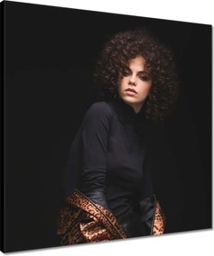 Vászonkép 50x50 Lány leopárdmintás