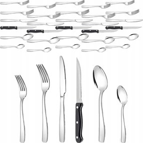 36 részes rozsdamentes acél evőeszköz készlet, modern, szett