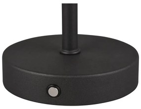 Matt fekete LED szabályozható asztali lámpa (magasság 30 cm) Jeff – Trio