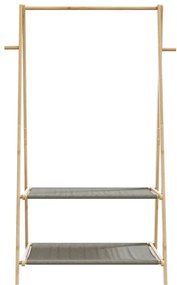 bambusz ruhaállvány polcokkal 96 x 45,5 x 150,5 cm