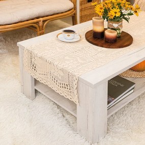 Iness Áttört futó, szélesség 40 x magasság 140cm, krémszínű