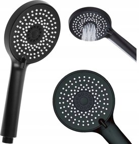 Zuhanyfej Zuhany Takarékos 5 Vízsugár Funkció Fekete Öko Fúvókák