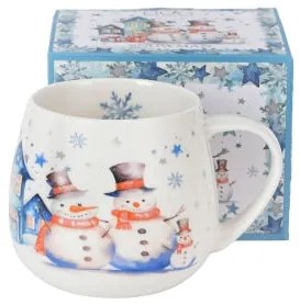 Karácsonyi hóemberes porcelán bögre 430 ml díszdobozban Snowman