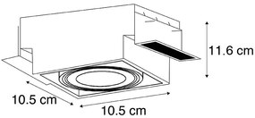 Beépített spotlámpa fekete GU10 AR70 keret nélküli - Oneon
