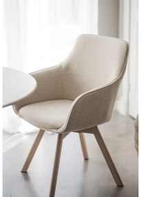 Bézs kárpitozott étkezőfotel szett 2 db-os Alison – Rowico