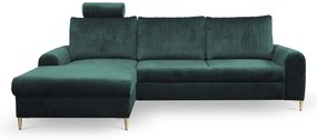 Sarok ülőgarnitúra Monique (sötétzöld) (B). 1098060
