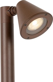 Modern kültéri oszloplámpa rozsdabarna 100 cm IP44 állítható - Ciara