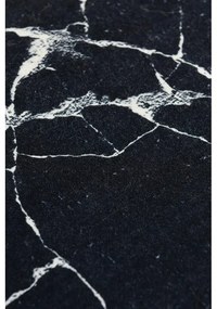 Marble fekete-fehér márványmintás fürdőszobai kilépő, 60 x 40 cm - Foutastic