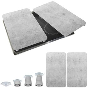 WENKO 53906100 - Főzőlapvédő 30x52 cm szürke/átlátszó