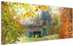 Egy tó képe (120x50 cm)