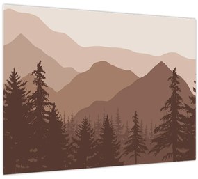 Kép - Barna hegyek N⁰2 (70x50 cm)
