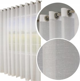Függöny Klasszikus Len Ezüstös Átvezető 500x250h