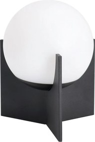 Fekete fém LED dimmelhető asztali lámpa műanyag búrával (magasság 16 cm) Cardamom – Bizzotto