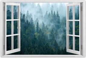 Poszterek 120x80 Erdő a ködben Utazás
