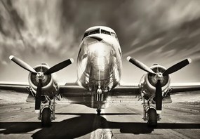 XXL poszter Aeroplane monochromatic, (120 x 80 cm)