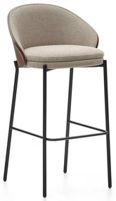Barna-bézs bárszék (ülésmagasság 77 cm) Eamy – Kave Home
