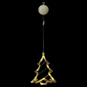 Elemmel működő, tapadókorongos függeszték karácsonyfa alakú, meleg fehér, IP20 beltéri használatra