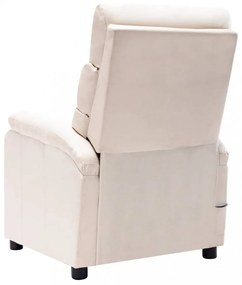 krémszínű szövet elektromos masszázsfotel